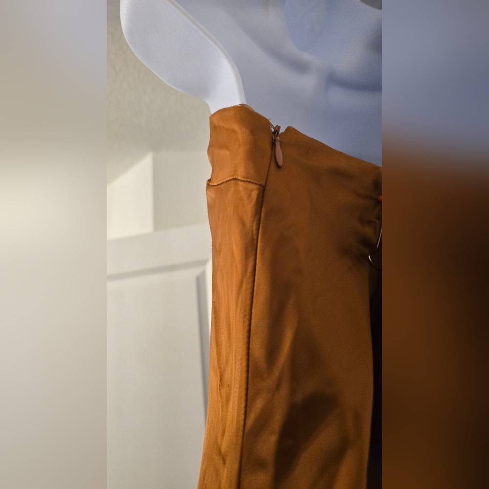 House of Harlow 1960 Womens Rust Satin Midi Slip Dress Size Large - Picture 4 of 10